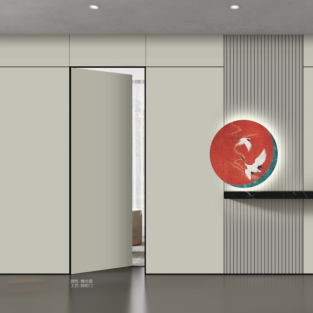 凱洛豪木門鱗光銀-隱形門