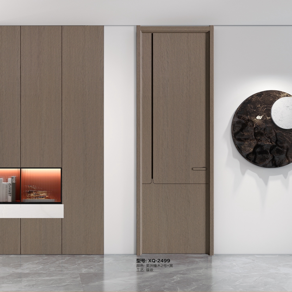 凱洛豪木門XQ-2499美洲橡木2號+黑